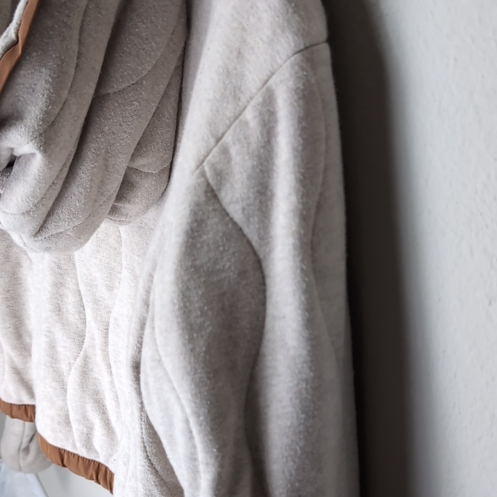 Spiritual Gangster Hooded Jacket Women's XS Cream Brown Sweatshirt TOWER SHELF 2 - Picture 14 of 16